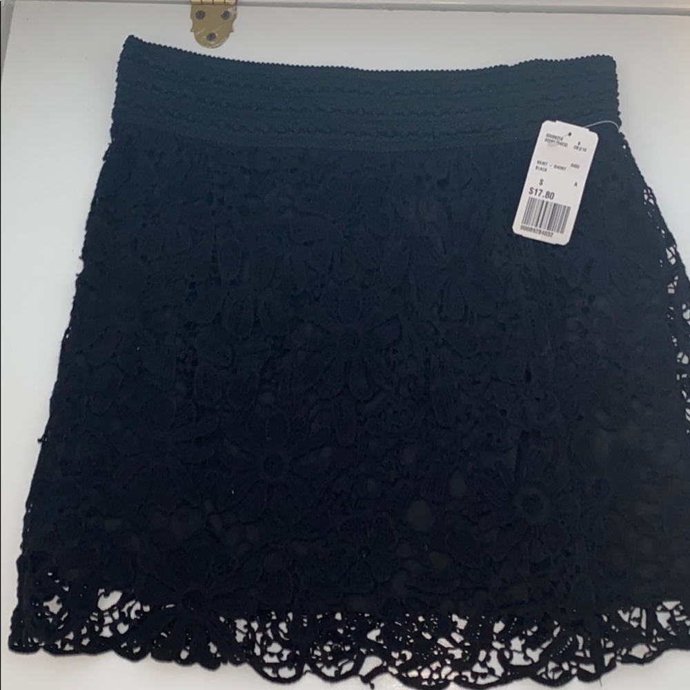 Black lace skirt